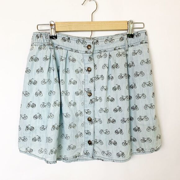 Life in Progress Button Up Denim Skirt - Picture 1 of 7